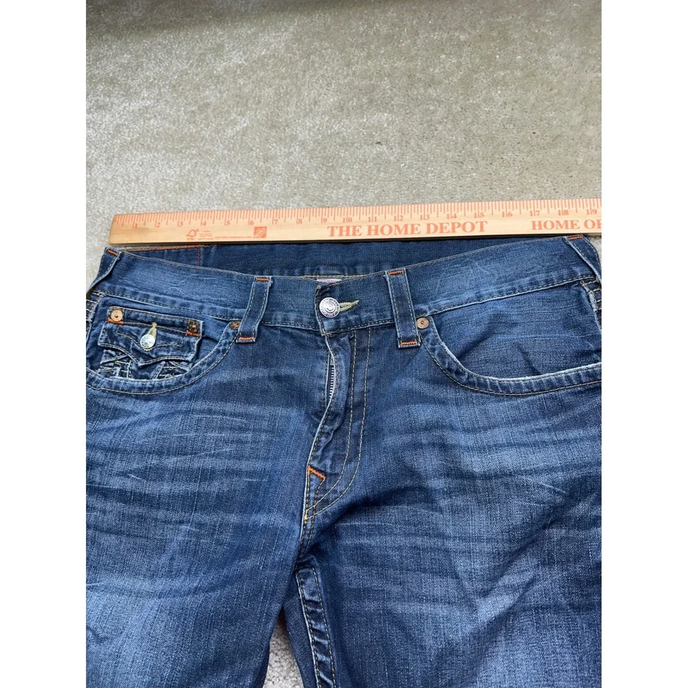 True Religion Section Straight Mens Jeans Blue Medium Wash Denim Size 36 Mexico